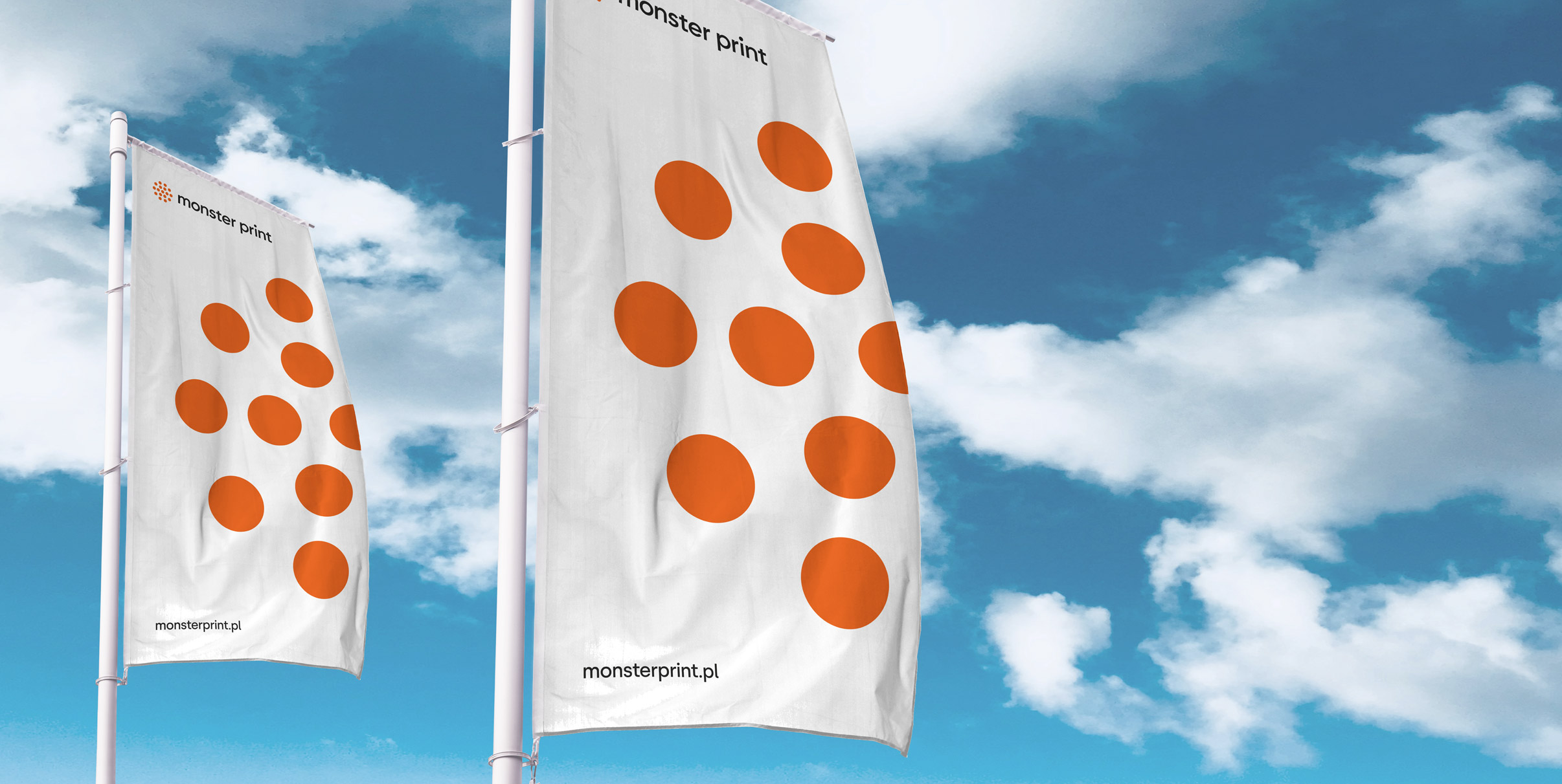 Drapeau publicitaire Frigg 200 cm & impression